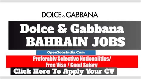dolce gabbana job opportunities